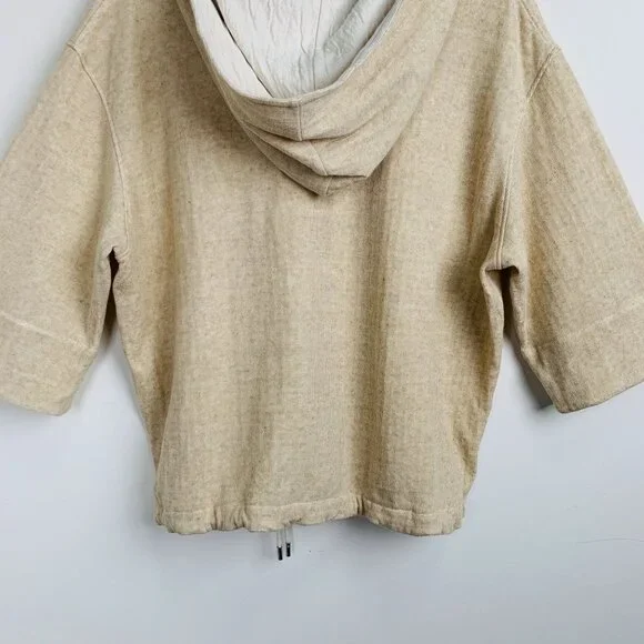 NWT Theory Drawstring Hooded Sweatshirt Size L - Picture 7 of 13